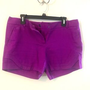vibrant purple shorts